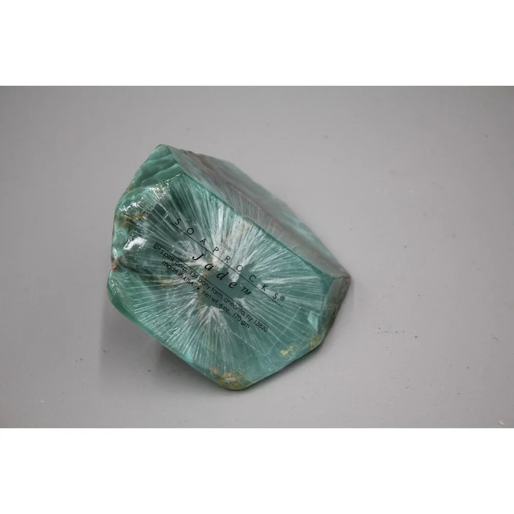 SoapRocks Jade Gemstone Soap Bar 6 oz Green Sealed Crystal Bath Gift USA Large